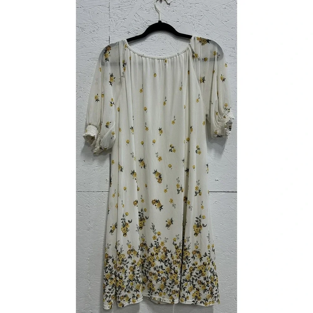 Siren Lily Sz PXL White Floral Dress Lined Cottage Fairy Boho Feminine Romantic - Picture 2 of 8